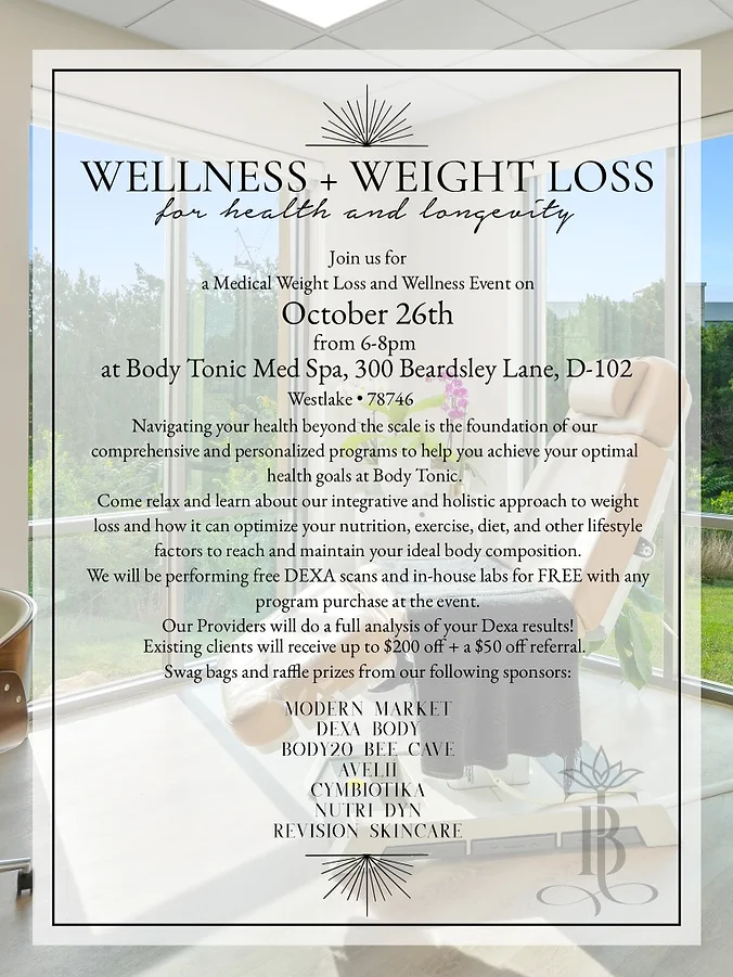 Wellness & Weight Loss Event for Health & Longevity in Austin, TX: Body Tonic RX journal article, Austin, TX
